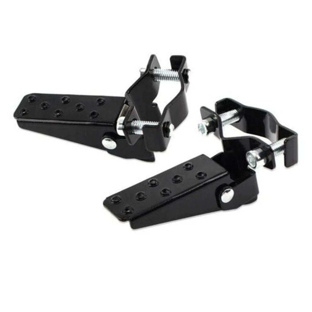 Черный Ретро мотоциклетный зажим со стальной осью складные подножки для MTB BMX