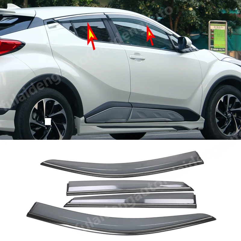 4 шт. для Toyota C HR ЧР 2018 2019 окна автомобиля козырек от солнца вентиляционный Дождь