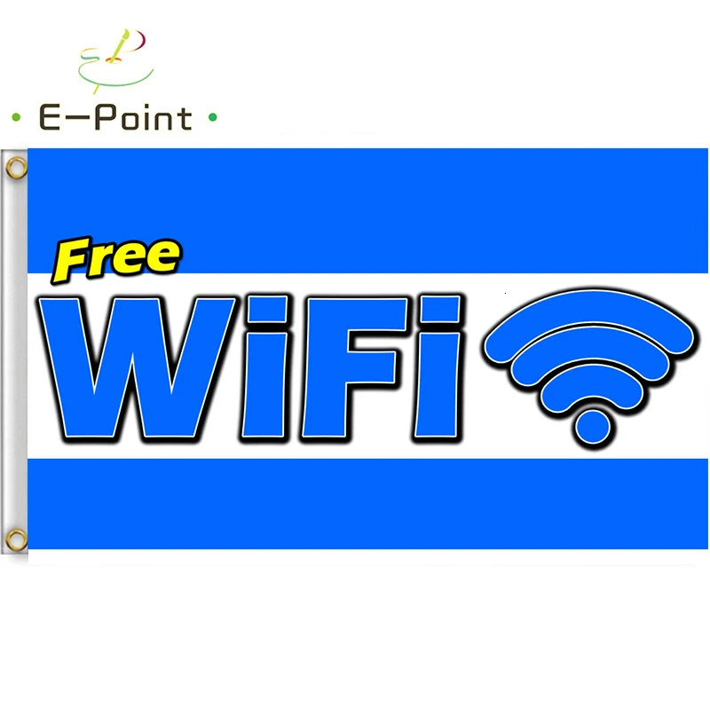 

Бесплатный Wi-Fi Знак Флаг Размер 2 фута * 3 фута (60*90 см) 3 фута * 5 футов (90*150 см) Рождественские украшения для дома флаг баннер