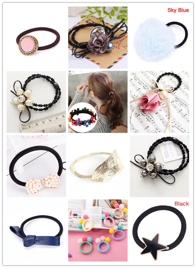 Модные цветочные резинки для женщин и девочек эластичные резиновые ленты