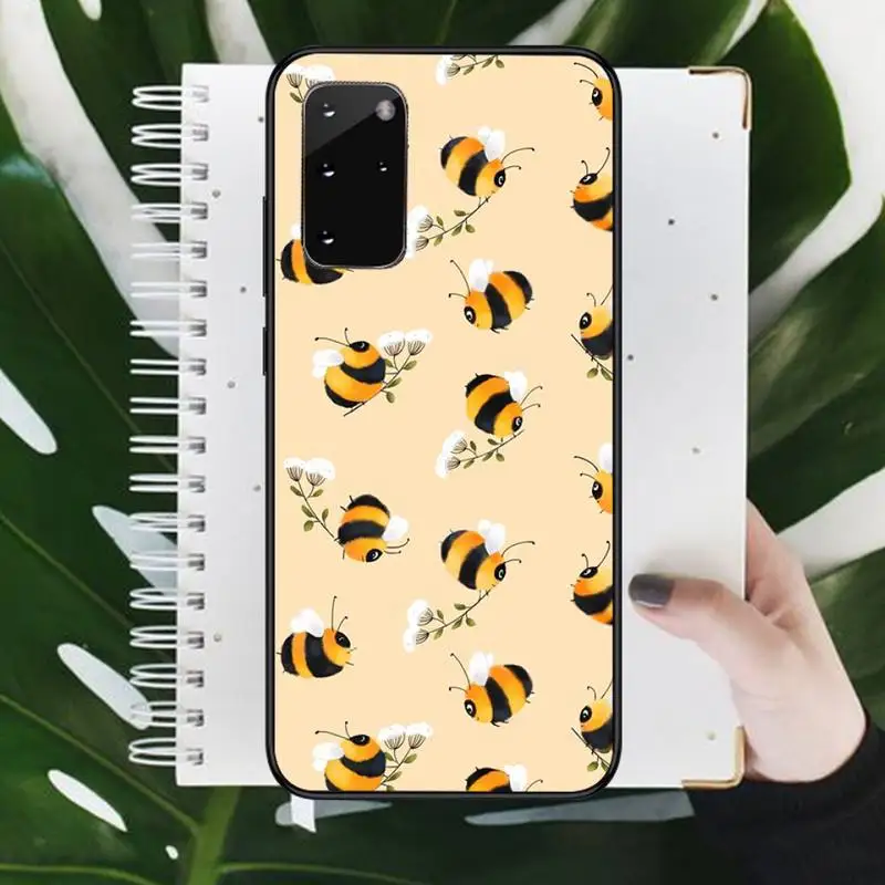 

Cute cartoon bee animal Phone Case For Samsung galaxy S 9 10 20 A 10 21 30 31 40 50 51 71 s note 20 j 4 2018 plus
