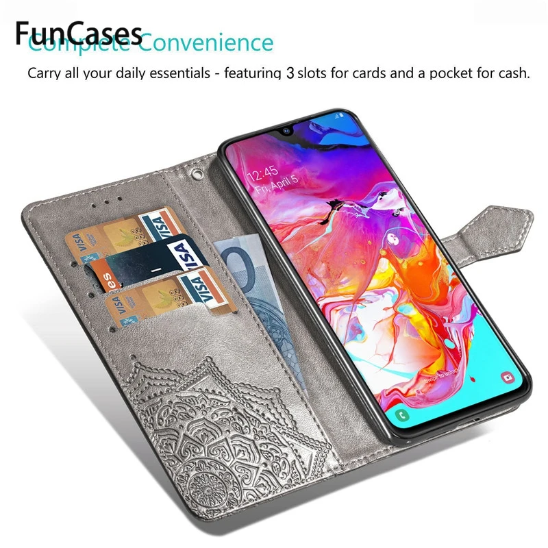Чехол для Samsung Galaxy A50 A505F A505 A 50 кожаный флип-кошелек чехол телефона A30 30 A305F - купить