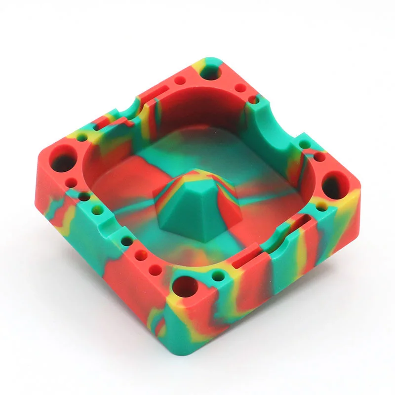 Newly Multifunctional Environmental Protection Silicone Ashtray Square Portable Desktop MK | Дом и сад