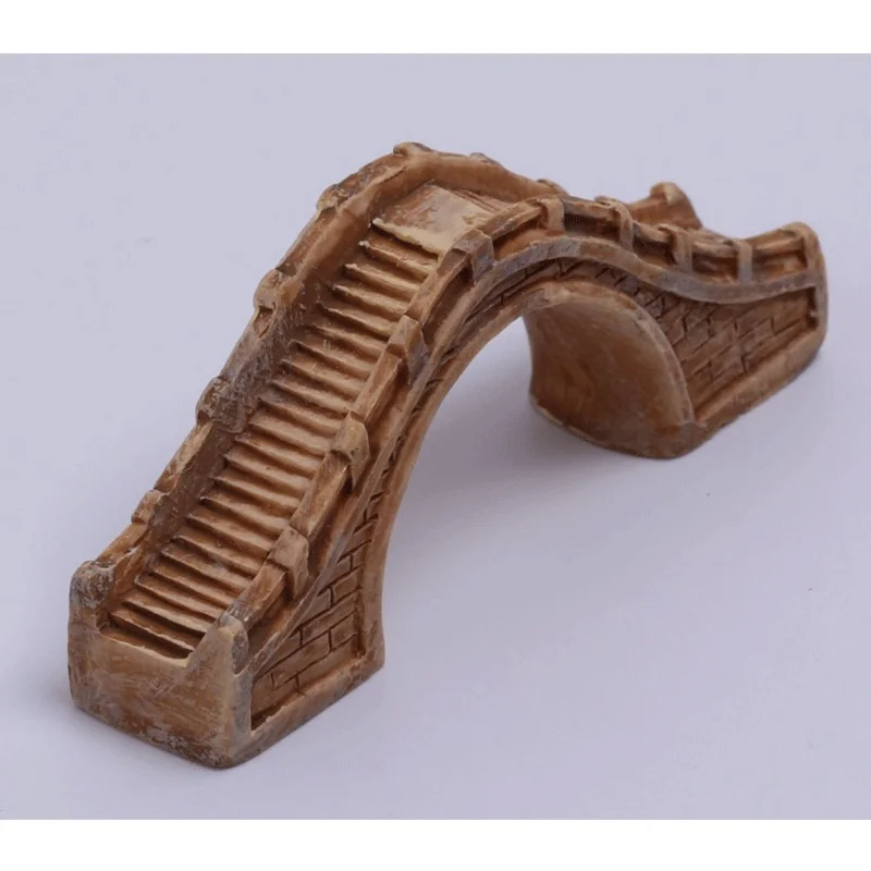 Большой Каменный мост Zakka бонсай из смолы коричневый миниатюрный садовый декор