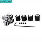 Колпачок на клапан для автомобильных шин DSYCAR, из цинкового сплава, с логотипом улыбающегося черепа, для защиты от кражи, воздухонепроницаемые крышки