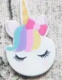 Светло-желтый 15 шт./лот kawaii плоское украшение из смолы Единорог головка полимерные кабошоны принадлежности - Цвет: Светло-желтый