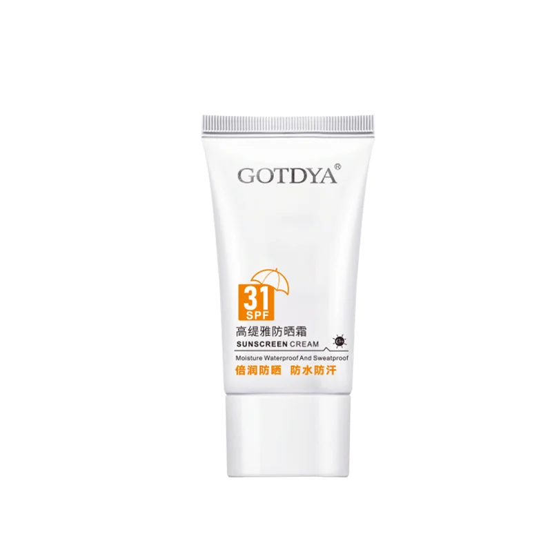 Солнцезащитный крем Gotdya SPF31. Водонепроницаемый и устойчивый к поту изолирует