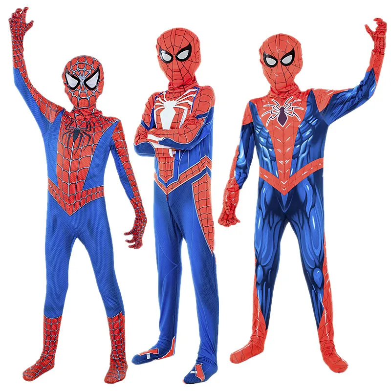 От 4 до 12 лет Детский костюм Человека паука/Веном/Дэдпул/Черная пантера косплей