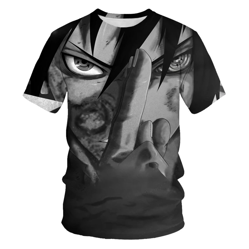 

2021 summer fashion trend 3D printed men's T-shirt Naruto pattern