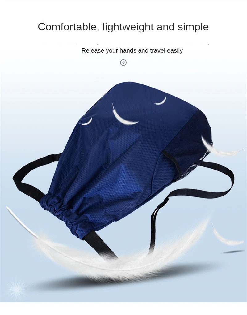 Waterproof Foldable Gym Bag Fitness Backpack Drawstring Pocket Hiking Camping Beach Swimming Men Women Basketball Sports Bags