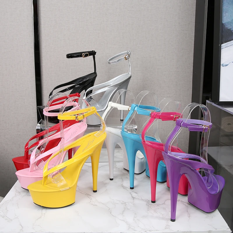 2021 женская обувь на высоком каблуке (15 см) и фетиш стриптиз сандалии Пикантные 4 5