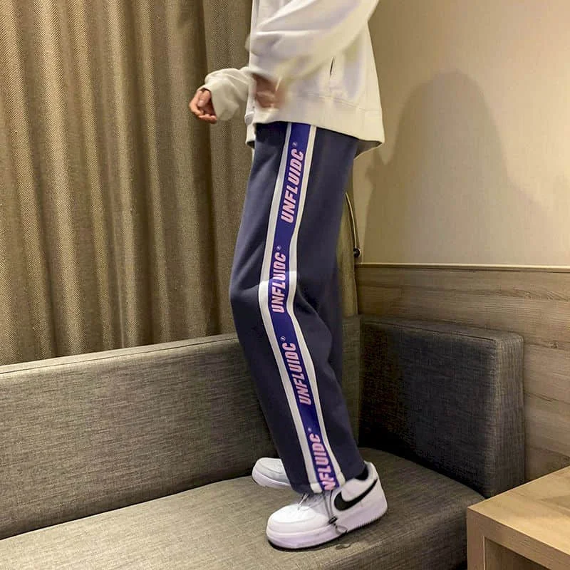 

Sports Pants Women 2022 New Slim Loose Straight Leggings Casual Trousers Plus Velvet Thickening Sweatpants BF Vintage Streetwear