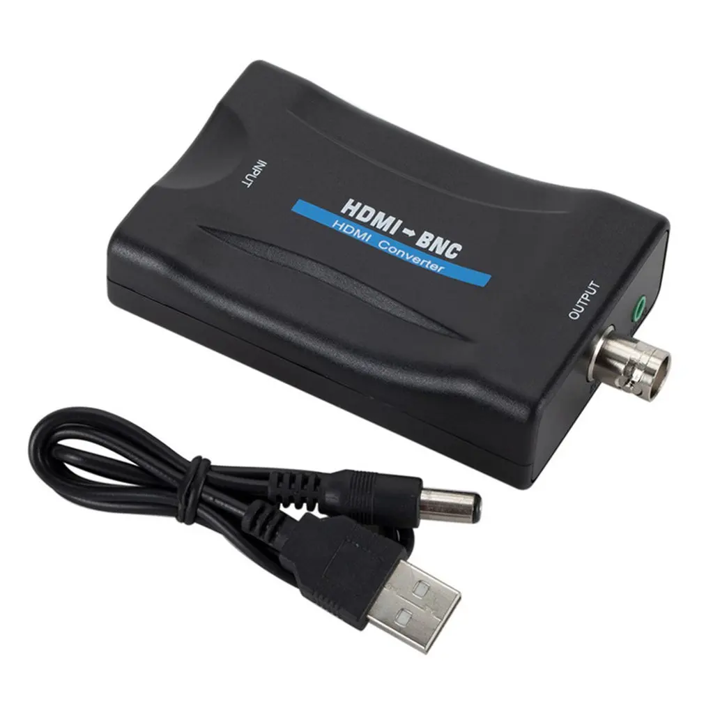 

HDMI-compatible TO BNC Composite video signal Converter Adapter VHS DVD Player PAL/NTSC