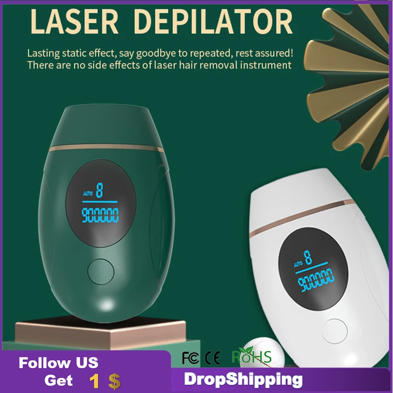 

900000 Flash IPL Hair Removal Dropshipping Professional Women Homeuse Painless LCD Display Laser Epilator