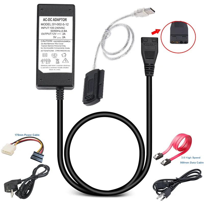 Адаптер INGELON SATA/PATA/IDE к USB 2 0 переходник с кабелем для 5/3 5 жестких дисков s FE HDD