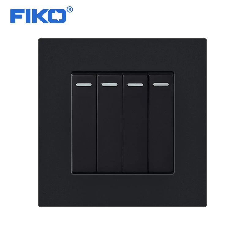 Настенный выключатель FIKO 16A Eu 1/2/3/4/Gang 1/2 клавиш|Выключатели| |