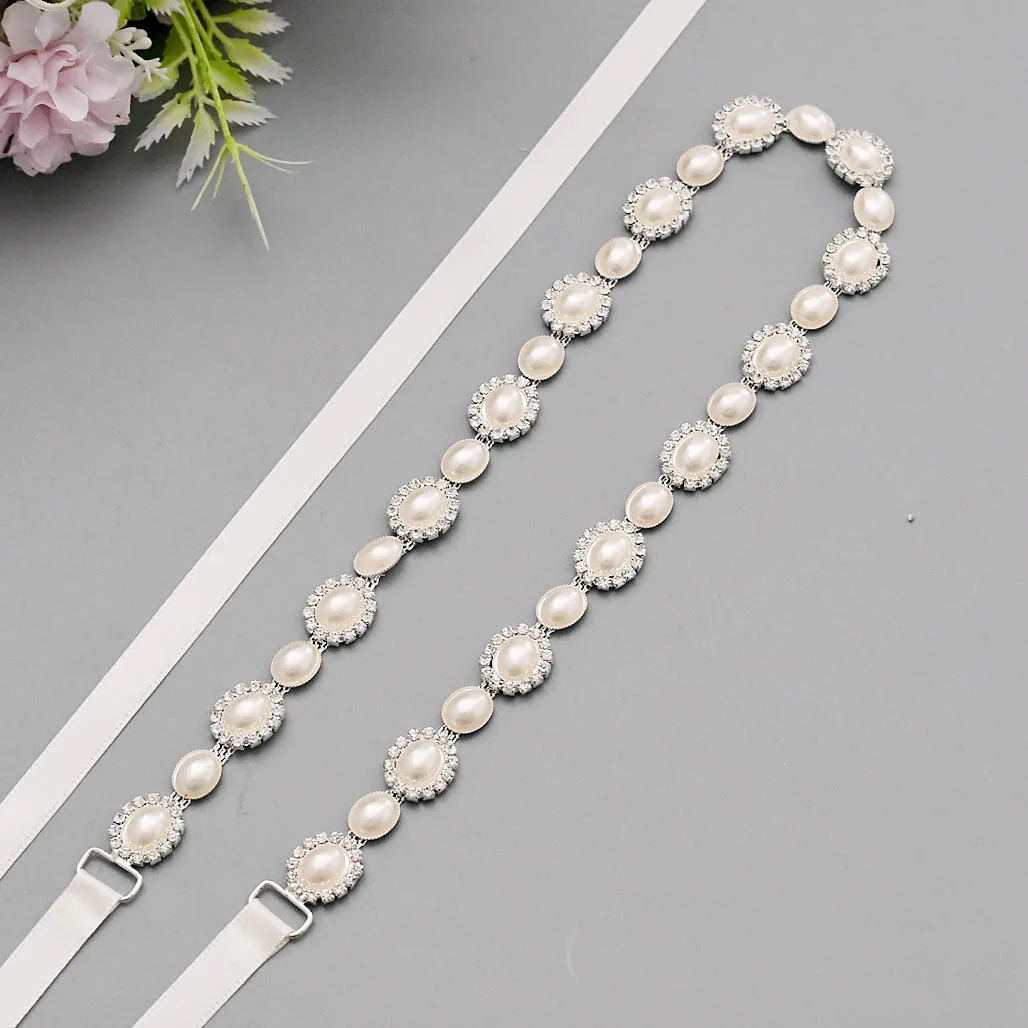 ZMS300 Handmade Silver Wedding Belt Rhinestone Bridal Bridesmaid Sash Dress Mariage | Свадьбы и торжества