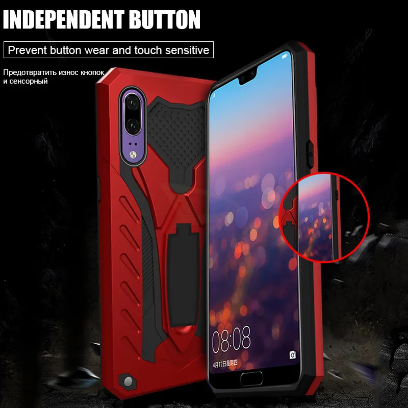 Роскошный бронированная подставка держатель чехол для huawei P20 P30 mate 20 Lite мягкий Pro