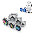 3 шт.компл. Анальная пробка из нержавеющей стали, кристальная Анальная пробка, съемная детская Анальная секс-игрушка, Предстательная