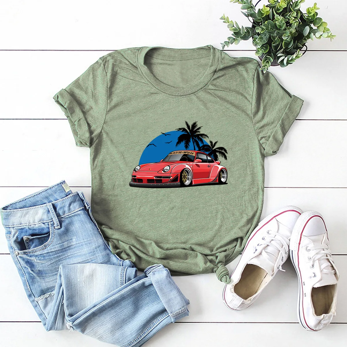 

JFUNCY New Print Women T-shirt Cotton Short Sleeve Summer Tops Woman Tee Shirts Female Plus Size Casual Clothes