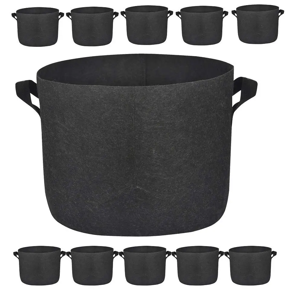 5 шт. мешки для выращивания черной ткани воздухопроницаемые 1/5/7/25/50/100 галлоновые