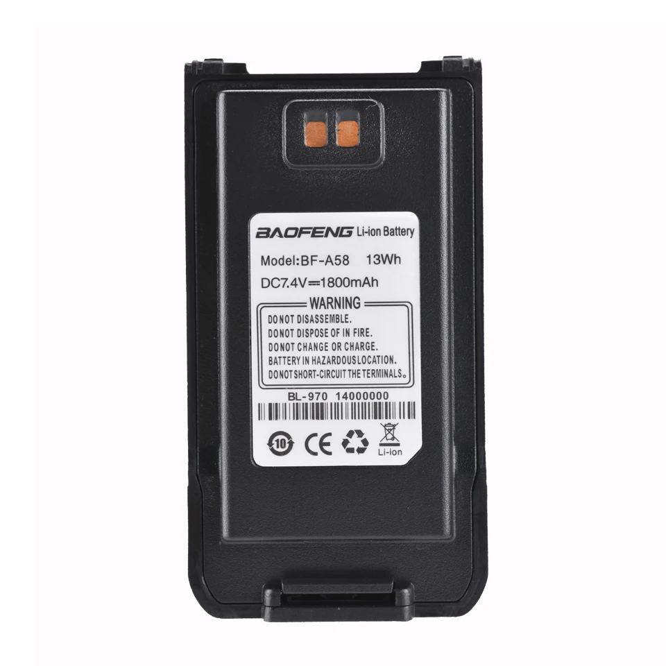 Новый Оригинальный Baofeng A58 BL 970 иди и болтай Walkie Talkie “иди 7 4 V 1800 мА/ч Батарея для
