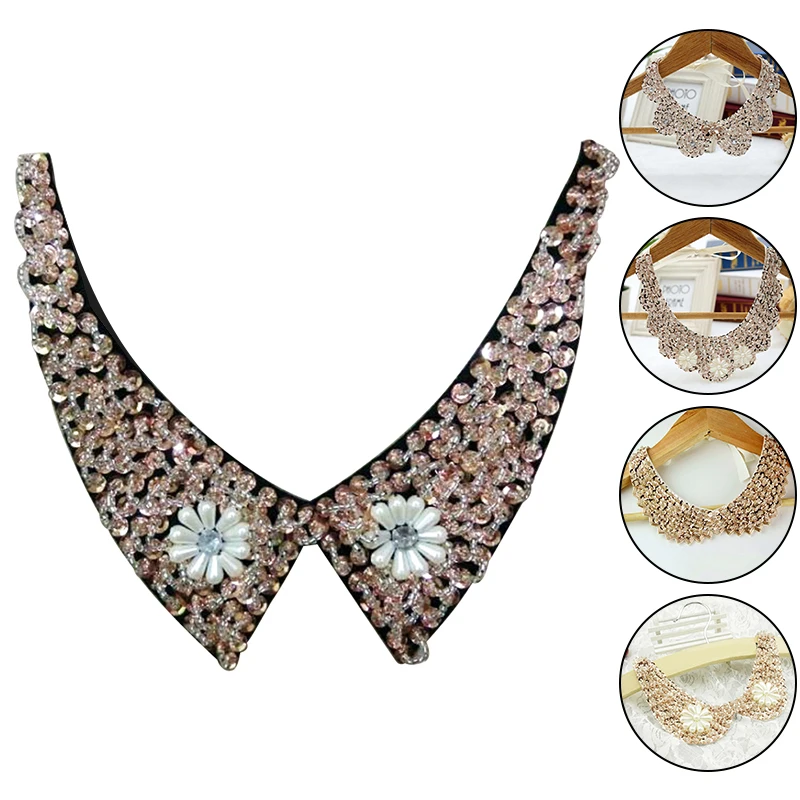 Ожерелья-Чокеры для рубашки блузки одежды модная женская одежда с блестками