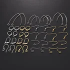 Застежки для сережек, из нержавеющей стали, с французской проволокой, золотые, серебристый оттенок, 102050 шт.