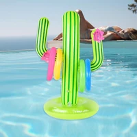 summer pool party decoration inflatable cactus ring toss game set floating pool toys beach party outdoor swimming pool accessori