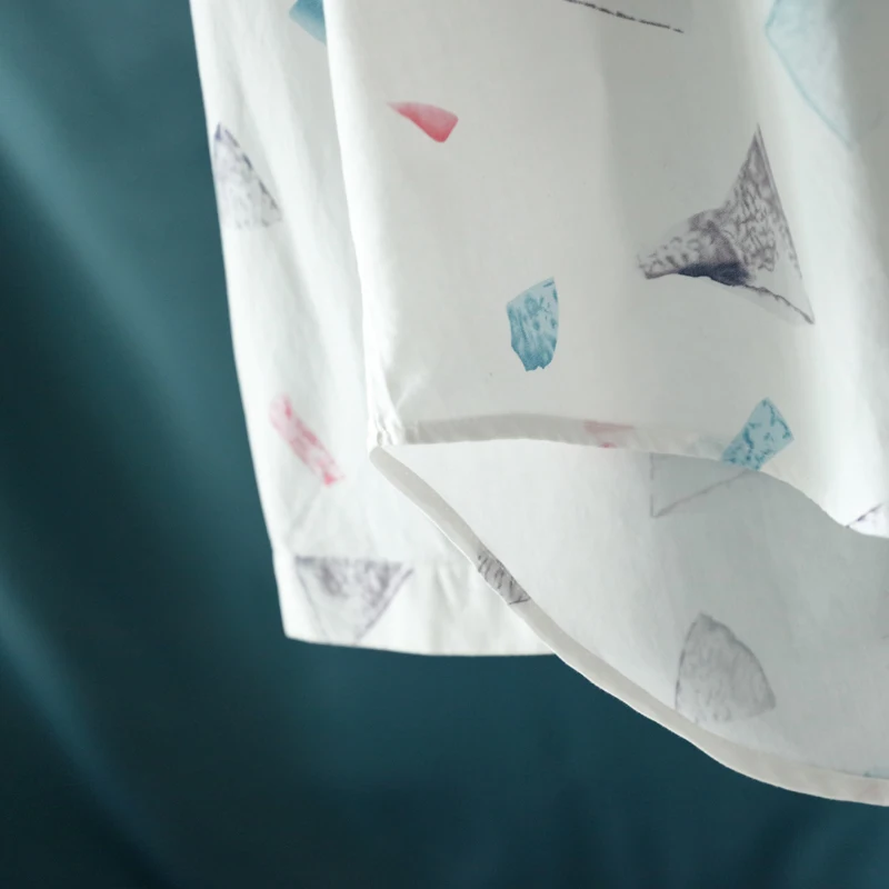 

2021 Summer New Cotton Women Shirts Printed Loose All Match Office Lady Elegant Outwear Tops