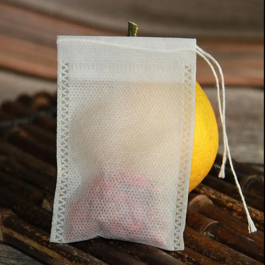

500Pcs Teabags 8 X10 6 X 8CM Empty Scented Tea Bags With String Heal Seal Filter Disposable Tea Bags for Herb Loose Tea