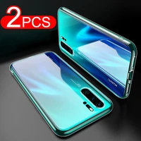 2PCS Ultra Thin Silicone Phone Case For Huawei P40 P30 P20 Pro P10 Lite Nova Pro Clear Soft Back Full Cover Shell