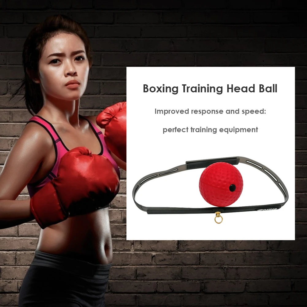 

Reaction Training Ball Speed Fitness Equipment Easy Safety Boxing Reflex Ball with Headband Working-out Ornaments