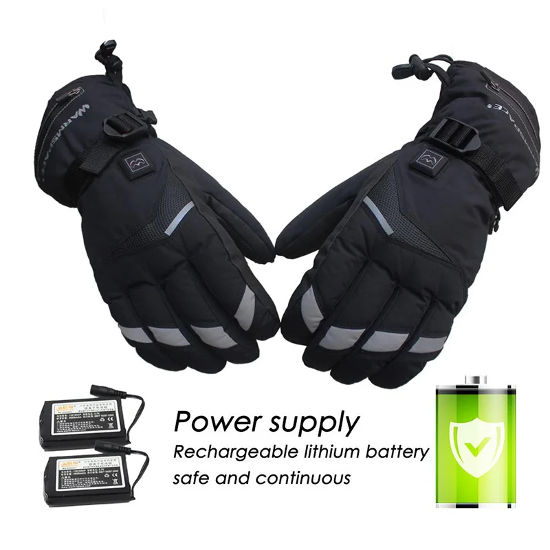 

Men Women Motorcycle Electric Heated Gloves Temperature 5 Speed Adjustment USB Winter Warmer Gloves For Skiing Hiking Camping