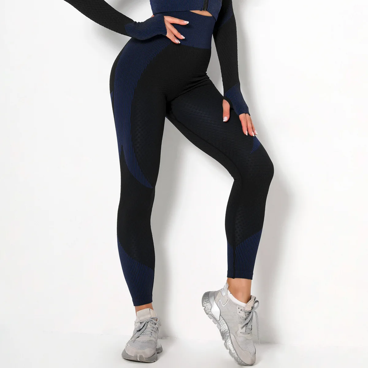 

2021 New Seamless Gym Leggings Women Fitness High Waist Tummy Control Stretch Yoga Pant Hollow Out Breathable Yoga Wear