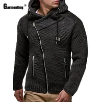 garmenting 2021 spring winter sweater irregular zipper casual knitwear plus size men top cardigans knitted sweater male clothing