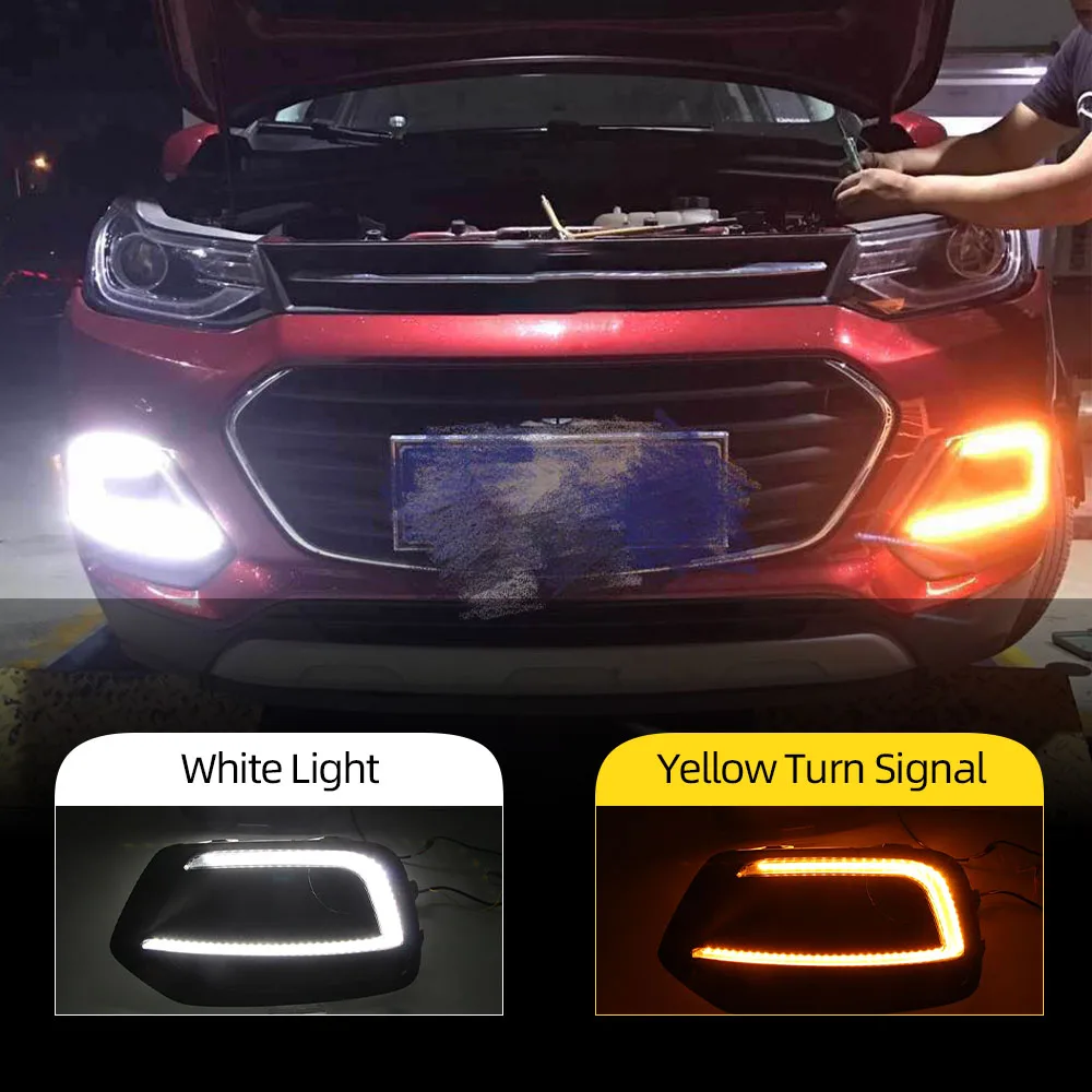 Автомобильные мигающие дневные ходовые огни 1 пара для Chevrolet Trax 2017 2018