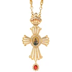 Эмалированный нательный крест цепь Иисус подвески-кресты христианское духовенство подвеска жрец епископальная Православная икона