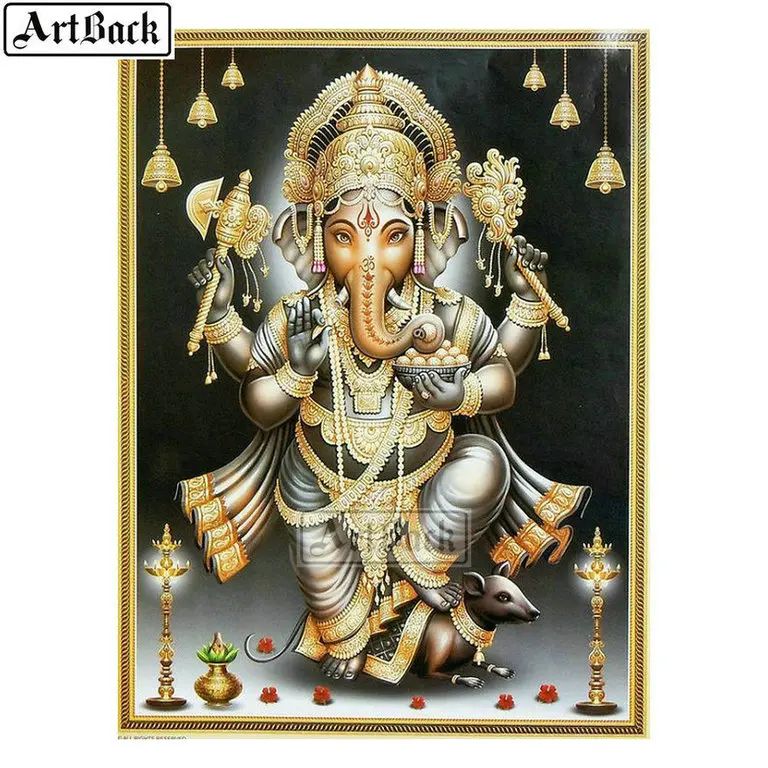 Картина из страз ArtBack diy 5d Ganesha полная квадратная дрель индуистское рукоделие