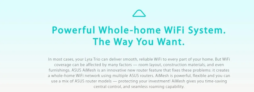 ASUS Lyra Trio AC1750 3x3 MIMO домашняя сеточная WiFi система Двухдиапазонные беспроводные сеточные сетевые роутеры