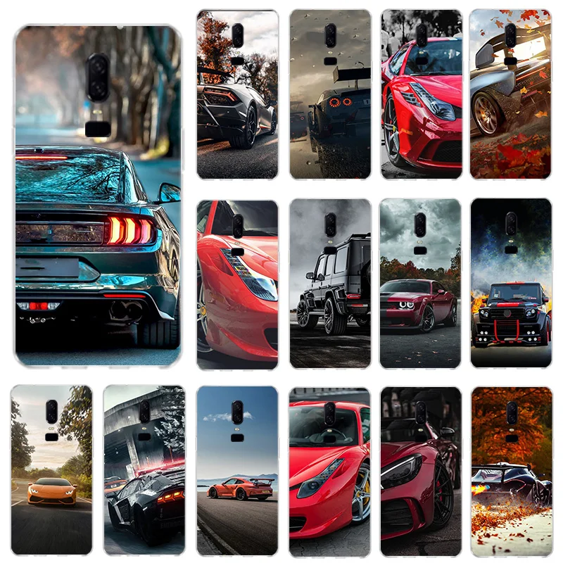 Red Sport Auto автомобильный чехол для телефона OnePlus 3 3t 5 6 комплектов/партия 7 лет до Pro