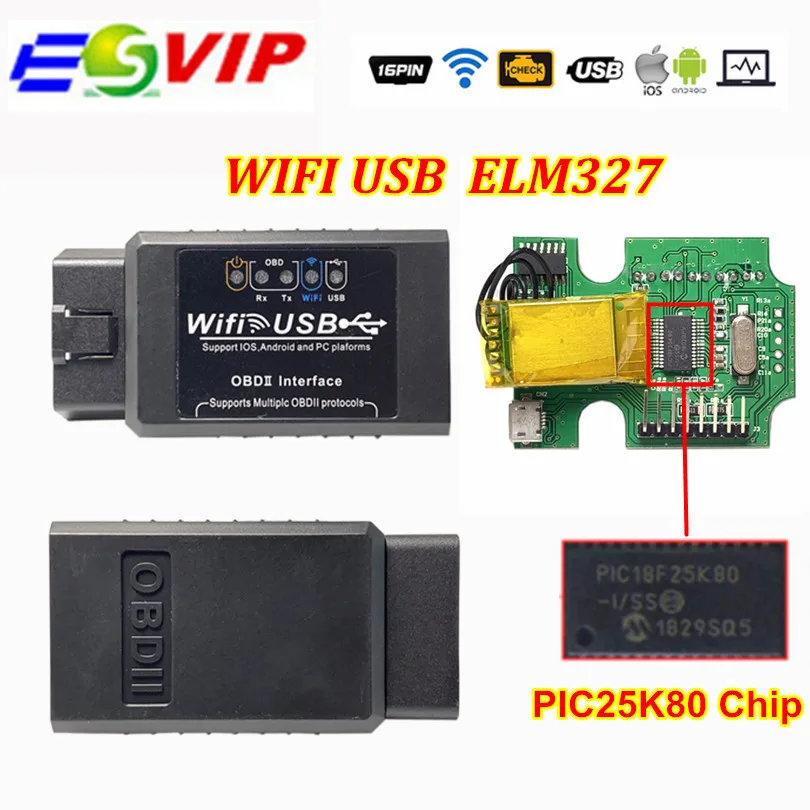 ELM327 USB V1.5 OBD OBD2 WI FI V2.1 программное обеспечение сканер шины CAN автомобильной