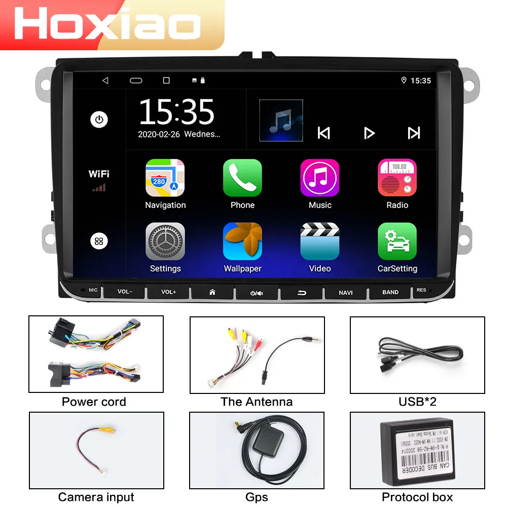 Автомагнитола на Android 10 мультимедийный плеер для Volkswagen VW Golf Polo Passat B7 B6 Skoda Seat 2003 2017