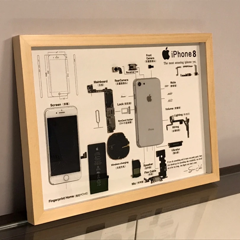 mobile phone accessories disassembly photo frame for iphone parts a3a4 collection display frame christmas gift free global shipping