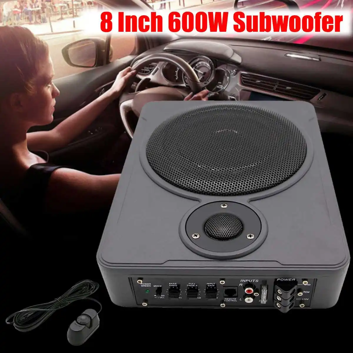 

2023 8 Inch Car Audio Subwoofers Stereo Subwoofer Car Audio Auto Speakers Audio Active Subwoofer Noise Under-Seat Canceling Box