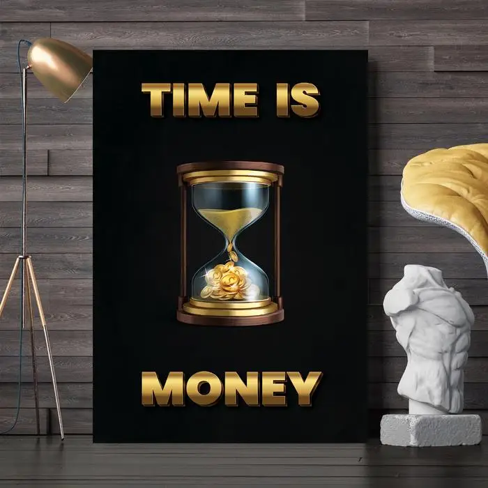Настенные картины Time Is Money для украшения офисной комнаты постеры защитить свое