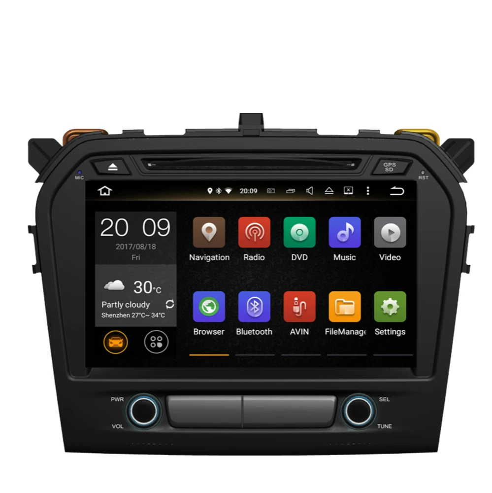 9-дюймовый автомобильный GPS-навигатор для Suzuki Grand Vitara 2015-2022 Android 10 0 Восьмиядерный