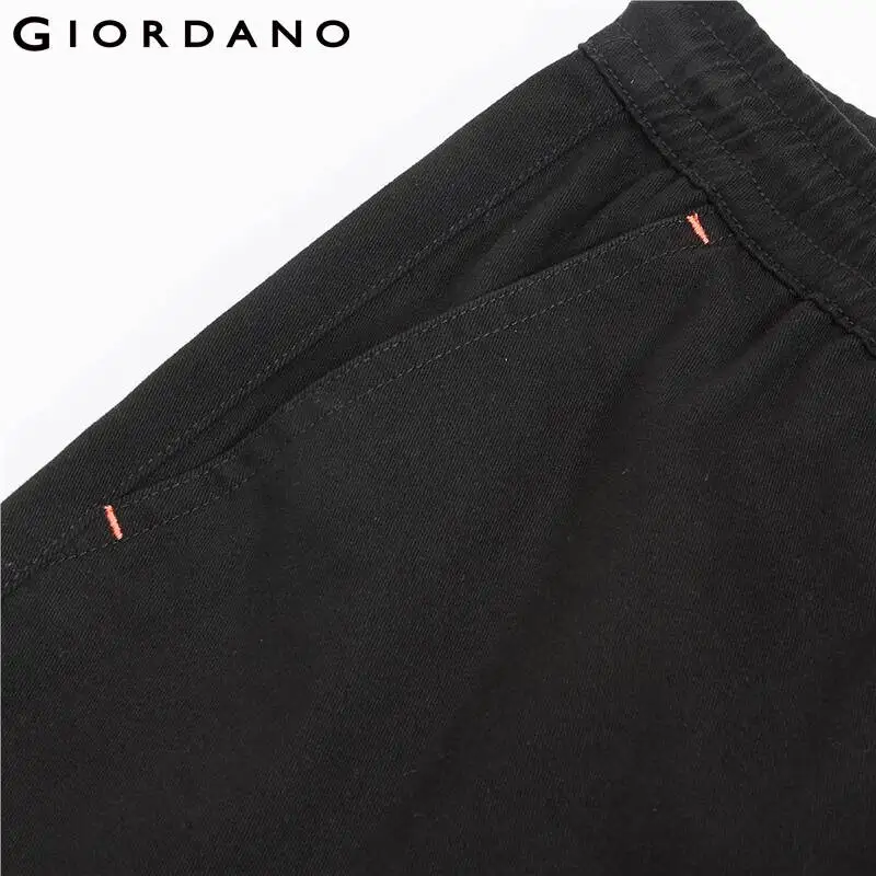 

Giordano Men Pants Contrast Cargo Elastic Waistband Joggers With Banded Cuffs Multi Pockets Pantalones Hombre 01110059