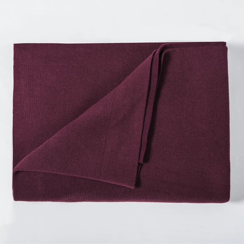 Скандинавское винно-красное трикотажное покрывало для дивана одеяла