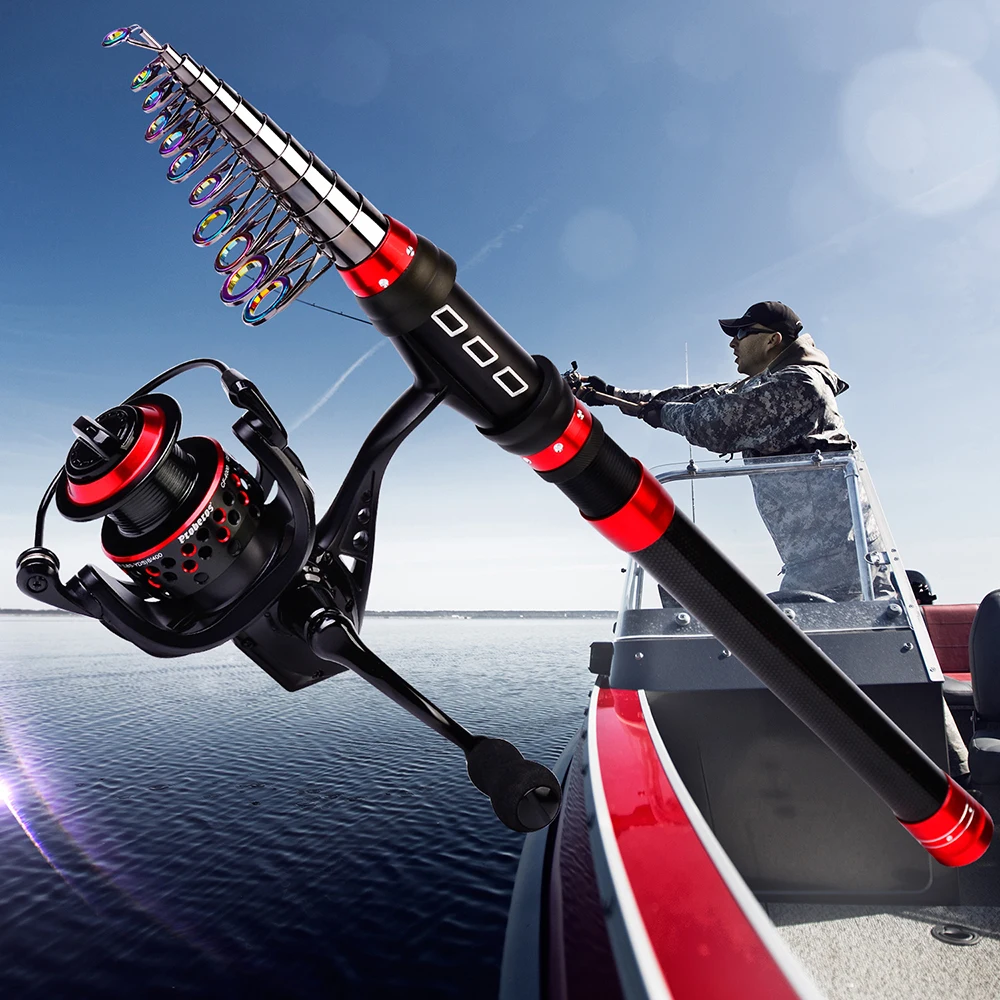 

Fishing Rod Carbon Fiber Reel Combo Pole and Telescopic Fishing For Saltwater Freshwater Travel XR-Hot